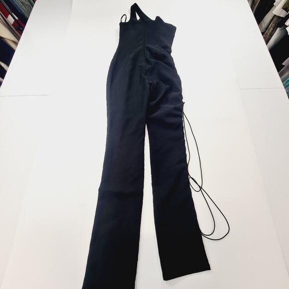 Michael Costello Black Lace-Up Jumpsuit - Picture 13 of 14